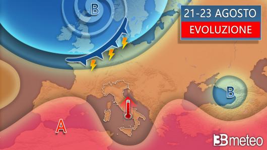 Meteo - Evoluzione tra mercoledì e venerdì