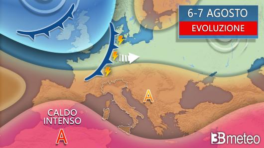 Meteo - Evoluzione tra oggi e domani