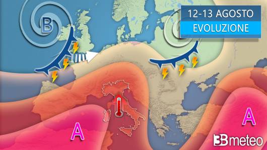 Meteo evoluzione weekend 12-13 agosto