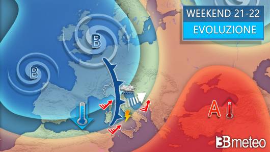 Meteo - Evoluzione weekend 21-22
