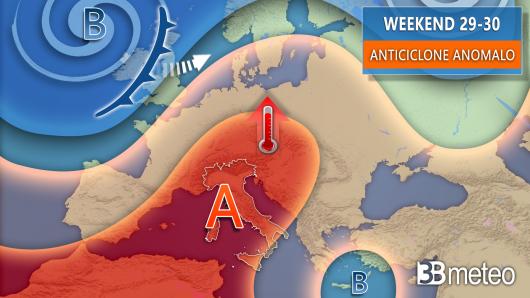 Meteo, evoluzione weekend