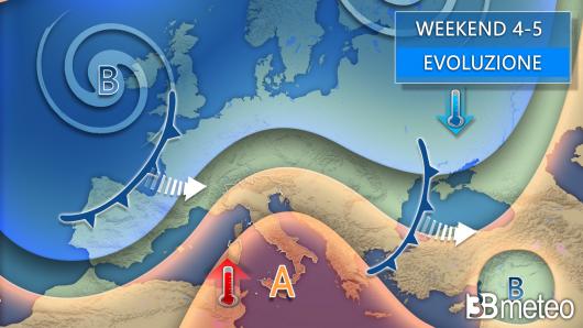 Meteo - Evoluzione weekend 4-5 gennaio