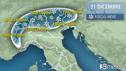 Meteo - Focus neve San Silvestro