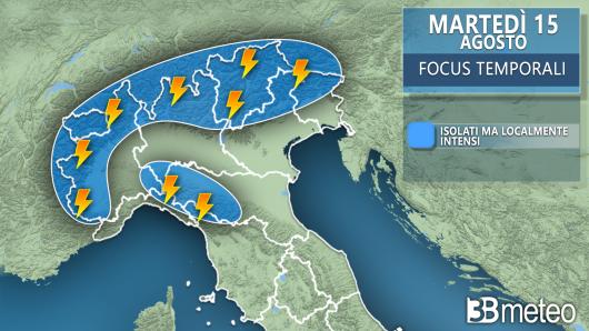 Meteo - Focus temporali Ferragosto