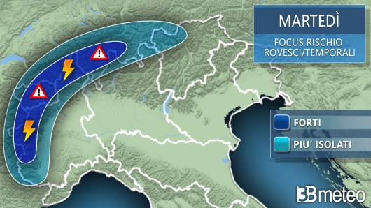 Meteo - Focus temporali martedì