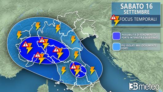 Meteo - Focus temporali sabato