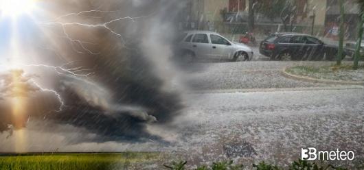 Meteo - Forti temporali e grandine da martedì
