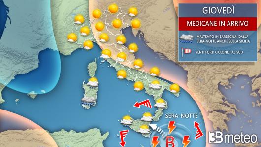 Meteo giovedì