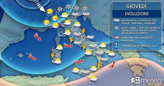 Meteo giovedì