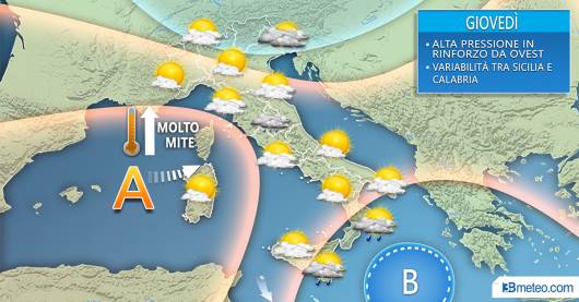Meteo giovedì