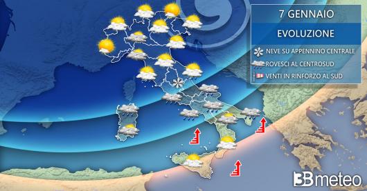 Meteo giovedì 7 gennaio
