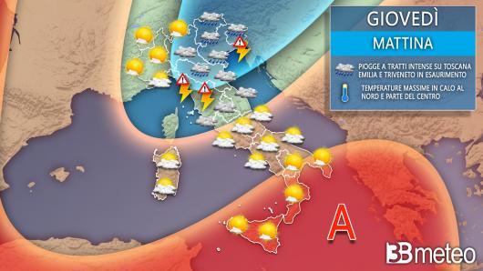Meteo giovedì mattina