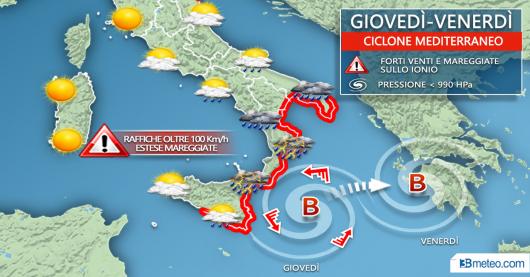 Meteo giovedì/venerdì