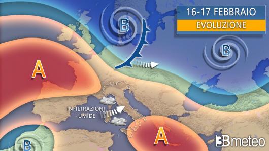 Meteo - Infiltrazioni umide da giovedì-venerdì