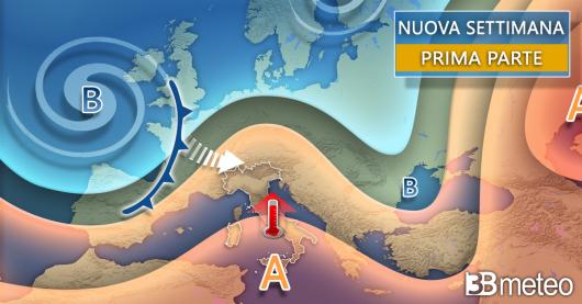 Meteo inizio prossima settimana