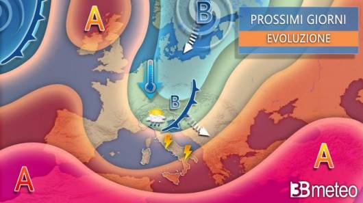 Meteo Italia: attese piogge e temporali nei prossimi giorni