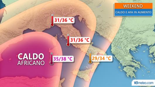 Meteo Italia: caldo in aumento nel weekend