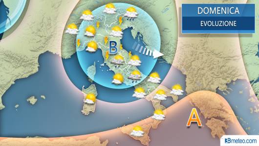 Meteo Italia domenica