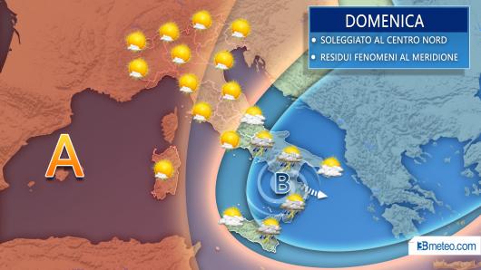 Meteo Italia domenica