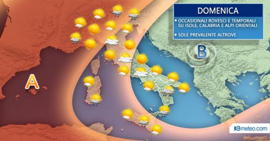 Meteo Italia domenica