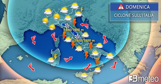 Meteo Italia domenica