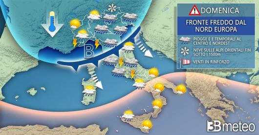 Meteo Italia domenica
