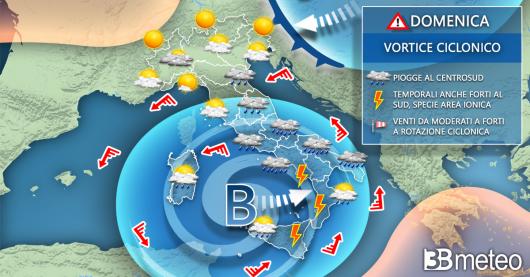 Meteo Italia domenica
