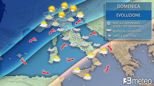 Meteo Italia domenica