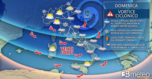Meteo Italia domenica