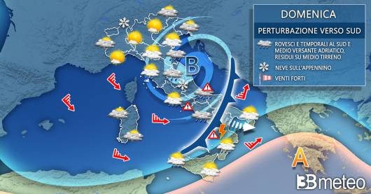 Meteo Italia domenica