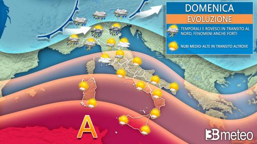 Meteo Italia domenica