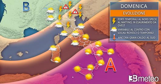 Meteo Italia domenica
