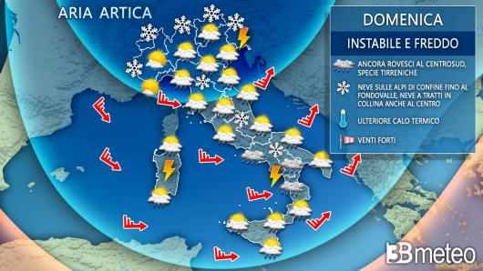 Meteo Italia domenica
