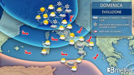 Meteo Italia domenica