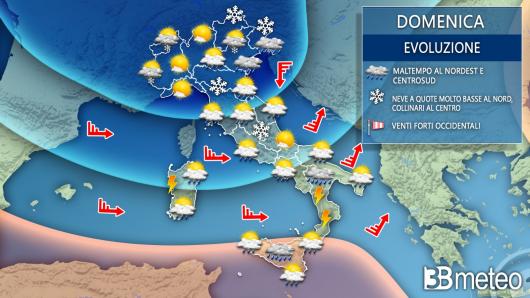 Meteo Italia domenica