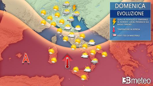 Meteo Italia domenica