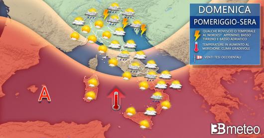 Meteo Italia domenica