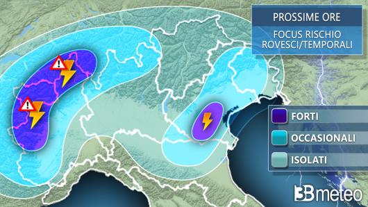 Meteo Italia: focus temporali prossime ore