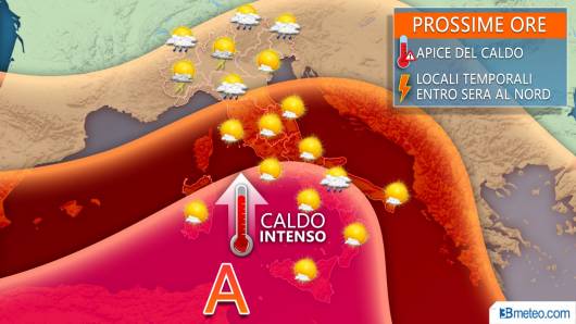 Meteo Italia giovedì