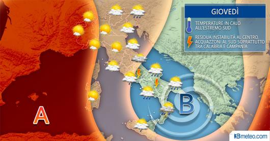 Meteo Italia giovedì
