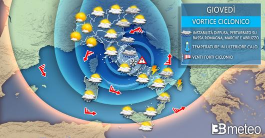 Meteo Italia giovedì