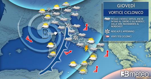 Meteo Italia giovedì