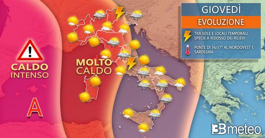 Meteo Italia giovedì