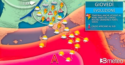 Meteo Italia giovedì
