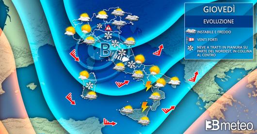 Meteo Italia giovedì
