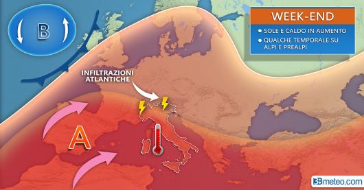 Meteo Italia: la previsione per il weekend