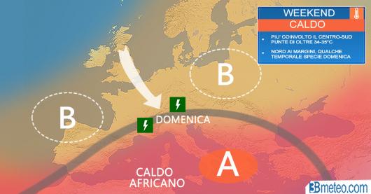 Meteo Italia: la situazione attesa nel weekend