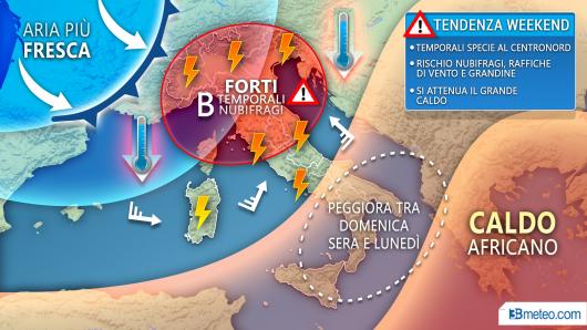 Meteo Italia: la situazione attesa nel weekend