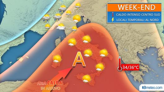 Meteo Italia, la situazione prevista nel weekend