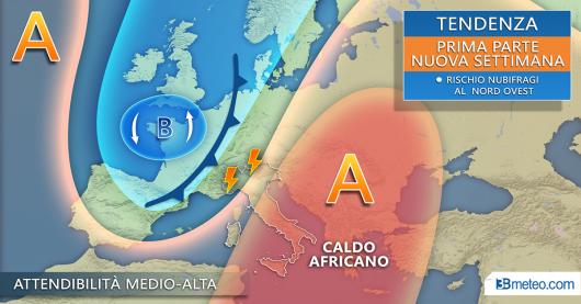Meteo Italia: la situazione prevista per la nuova settimana